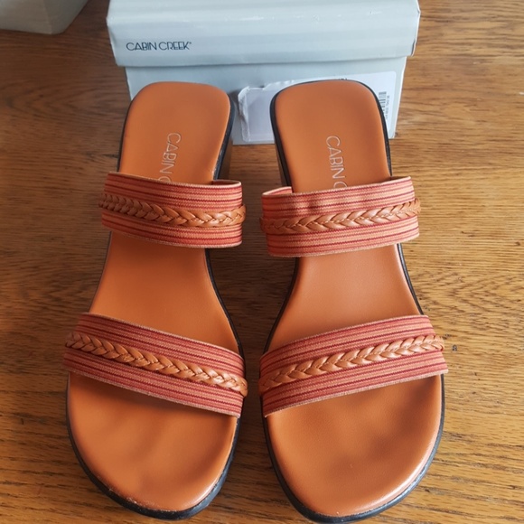Cabin Creek Shoes - * LAST CHANCE! CABIN CREEK SZ 8 ORANGE/BLACK HEELS